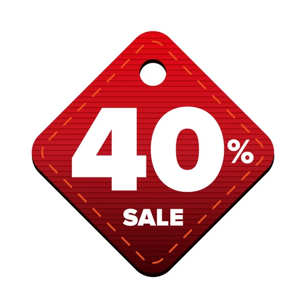 Продаж 4 відсотки ціноутворення червоний вектор — стоковий вектор
