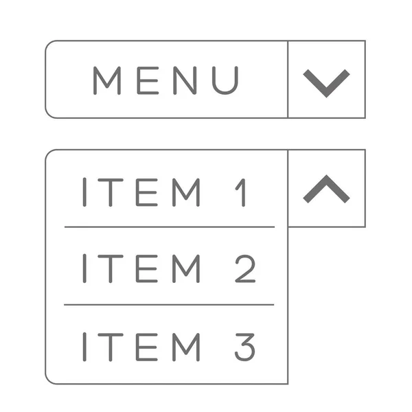 Menu element Ux wektor — Wektor stockowy