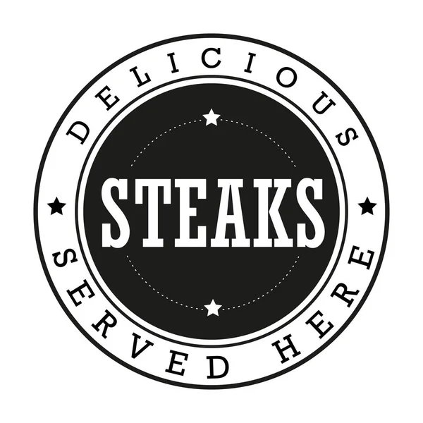 Steaks vintage stamp logo — Stock Vector