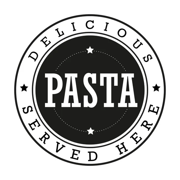 Pasta vintage stamp logo — Stock Vector