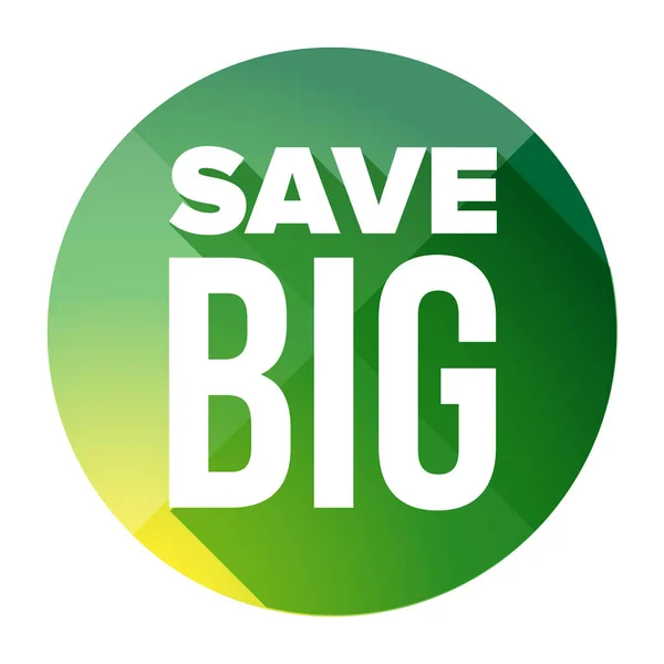 Save Big button — Stock Vector