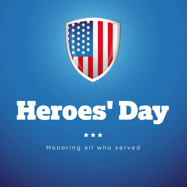 Heroes Day USA banner set — Stock Vector