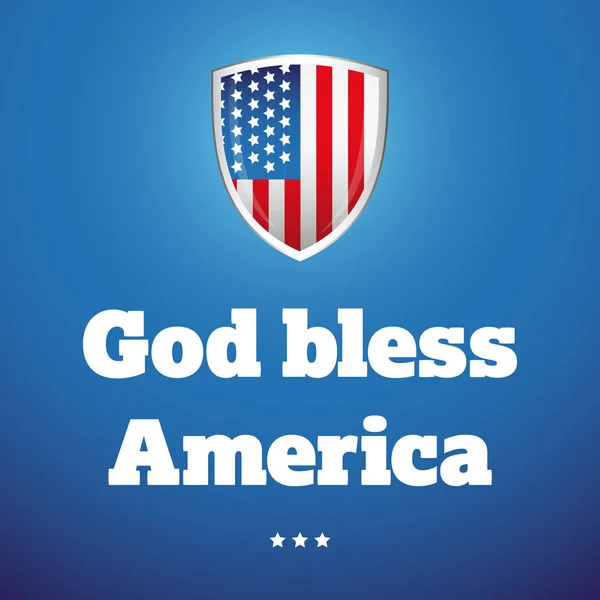 Ο Θεός ευλογεί την Αμερική banner — Διανυσματικό Αρχείο