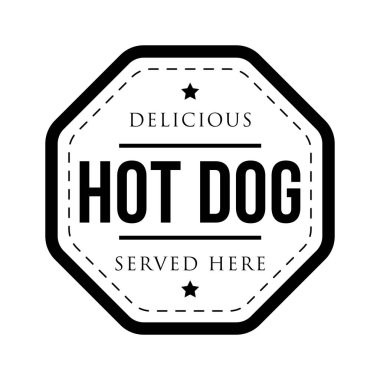 Sosisli sandviç vintage damgası