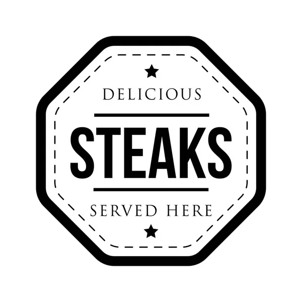 Steak vintage stamp — Stock Vector