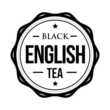 Siyah İngiliz çay vintage damgası
