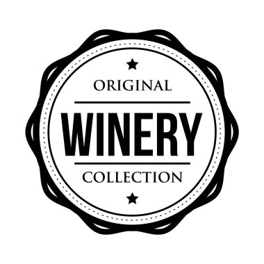 Şaraphane logo vintage izole etiket