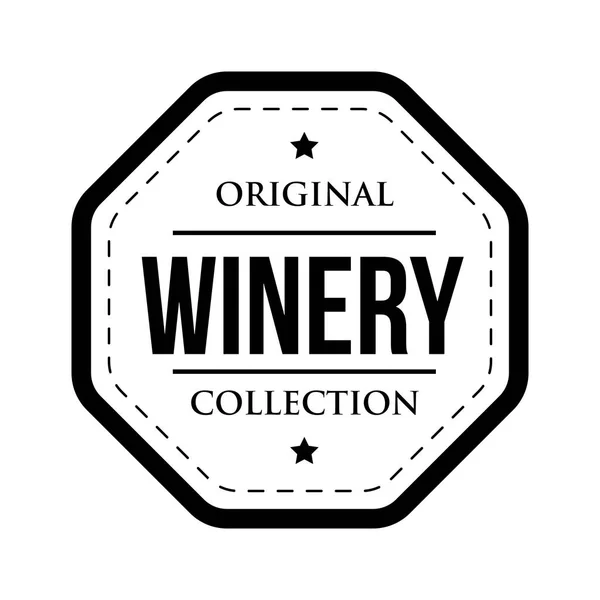 Weingut Logo Jahrgang isoliert Etikett — Stockvektor
