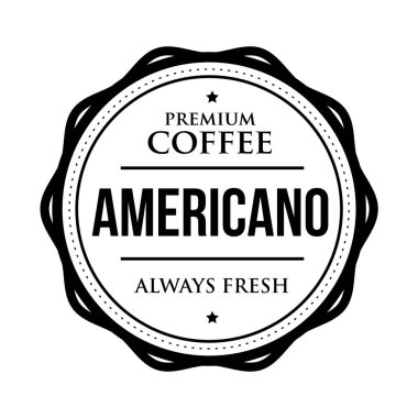 Kahve Americano vintage damgası