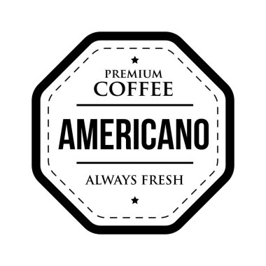 Kahve Americano vintage damgası