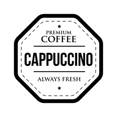 Kahve Cappuccino vintage damgası