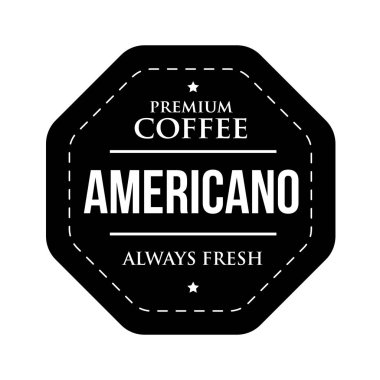 Kahve Americano vintage damgası