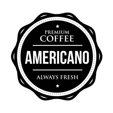 Kahve Americano vintage damgası