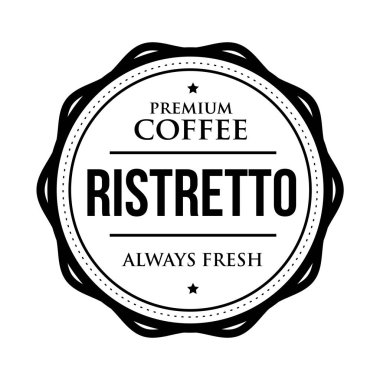 Kahve Ristretto vintage damgası