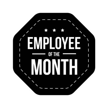 Themonth vektör rozet çalışanı