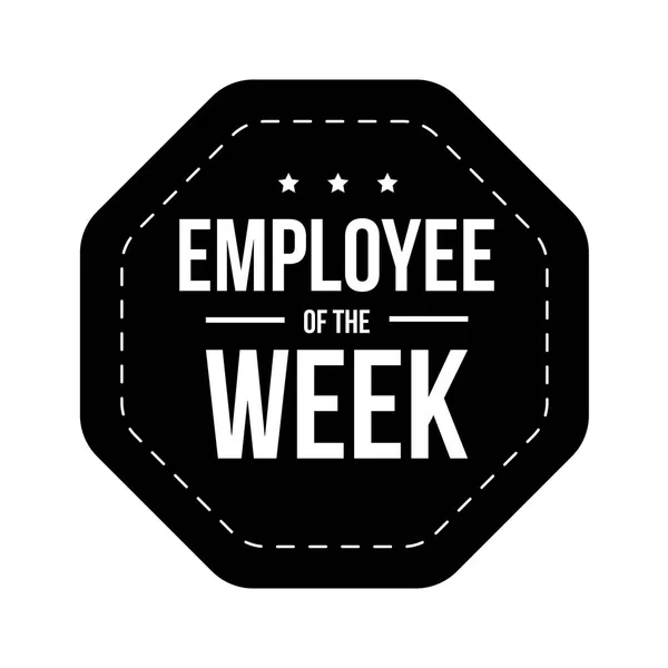 Emblema do vetor do empregado da semana — Vetor de Stock