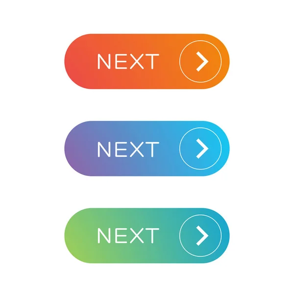 Siguiente Conjunto de botones Web — Archivo Imágenes Vectoriales