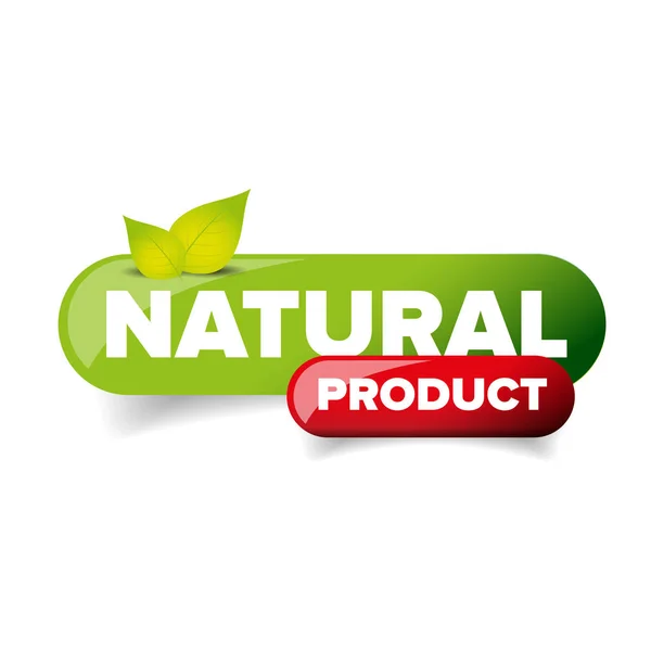 Producto Natural botón vector — Vector de stock