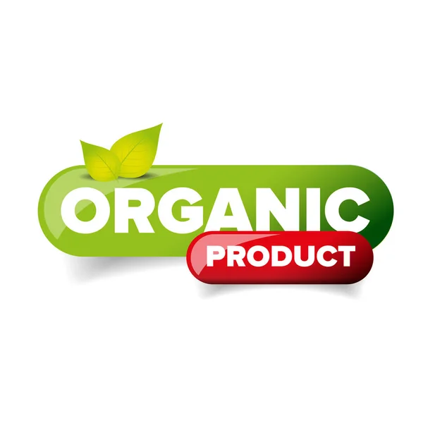 Organic Product button vector — Stock Vector