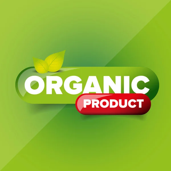 Organic Product button vector — Stock Vector