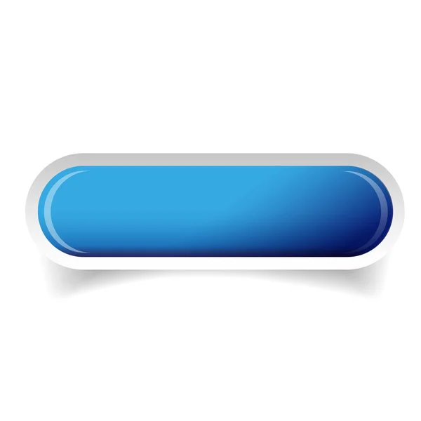 Düğme vektör bar mavi parlak web — Stok Vektör