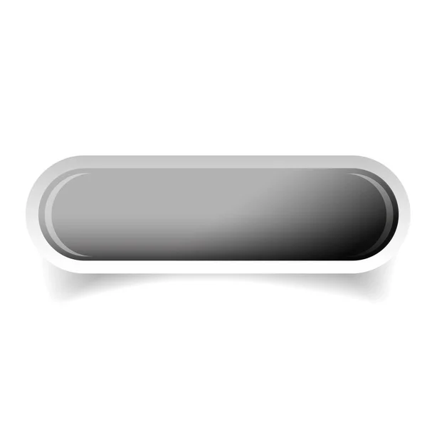 Vettore pulsante barra web grigio lucido — Vettoriale Stock