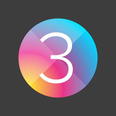 Üç numaralı renkli düğme