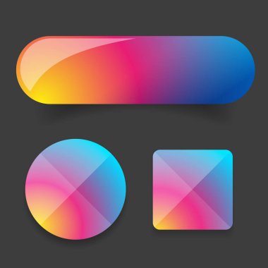 Renkli düğme vektör
