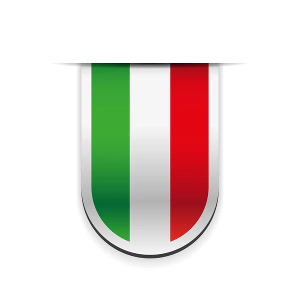 İtalya bayrağı şerit vektör — Stok Vektör