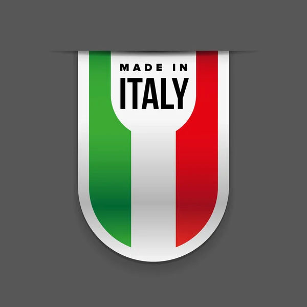 Made in Italy flag ribbon — Stock Vector