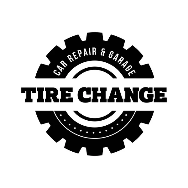 Tire Change vintage stamp — Stock Vector