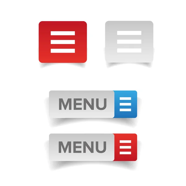 Web menu icon button — Stock Vector