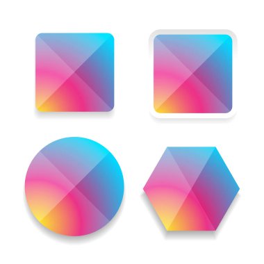 Renkli düğme vektör