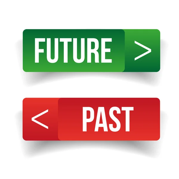 Bouton Future Past sign — Image vectorielle