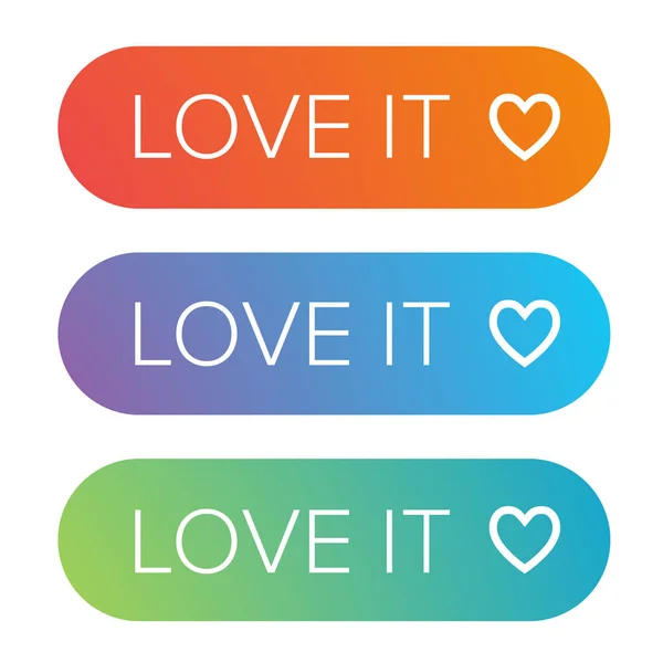 Вектор кнопки Love it — стоковый вектор