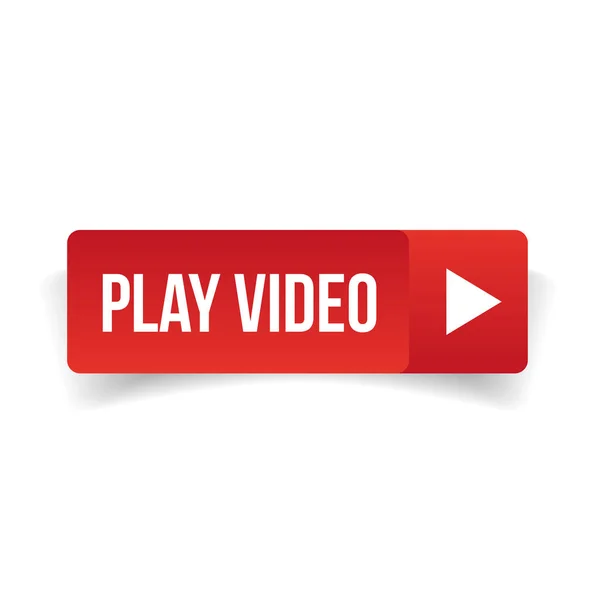 Play video knop Rode vector — Stockvector