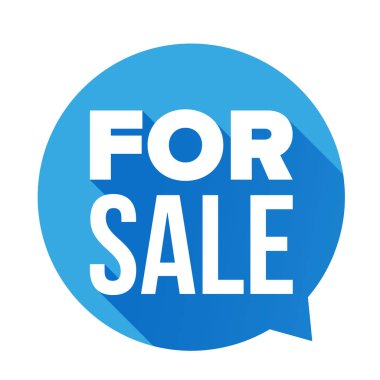 Satılık işareti konuşma balonu için