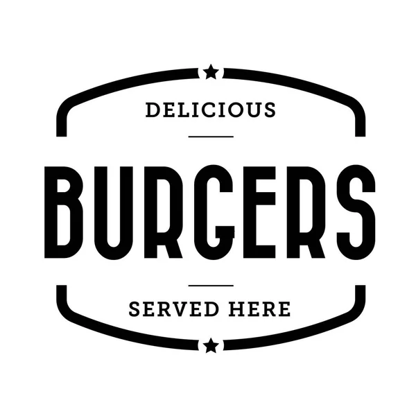 Sello de hamburguesa vintage — Vector de stock