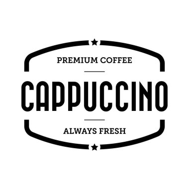 Kahve Cappuccino vintage damgası
