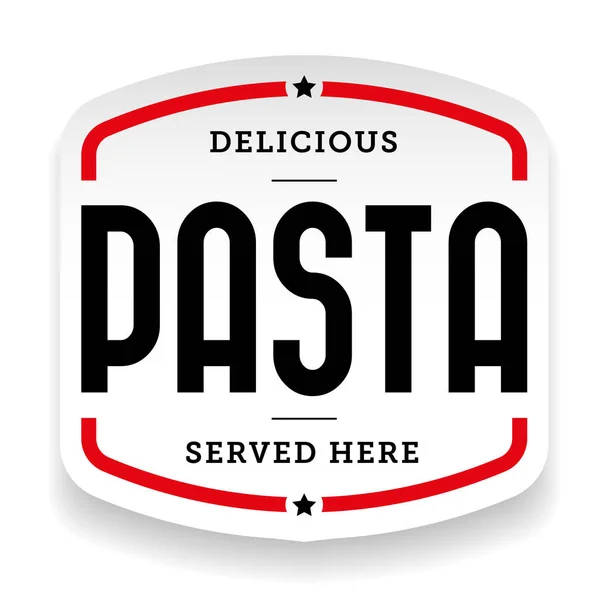 Pasta vintage stamp sticker vector — Stock Vector