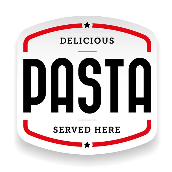 Pasta vintage sello etiqueta vector — Vector de stock