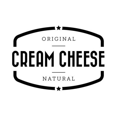 Krem peynir vintage damgası