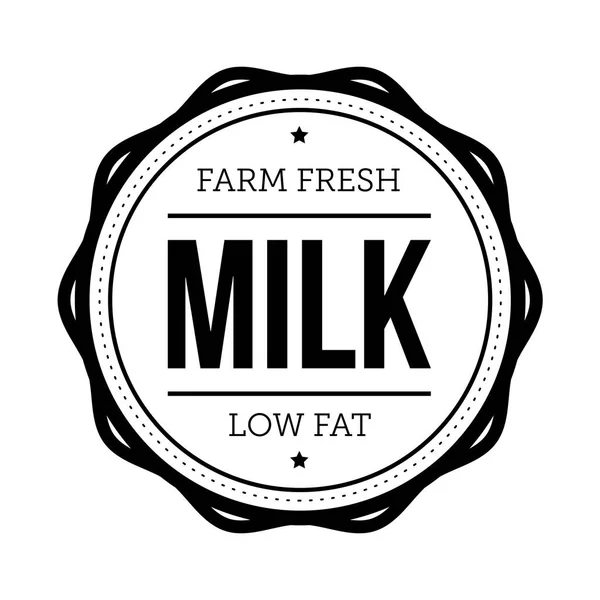 Mleko vintage pieczęć znak — Wektor stockowy