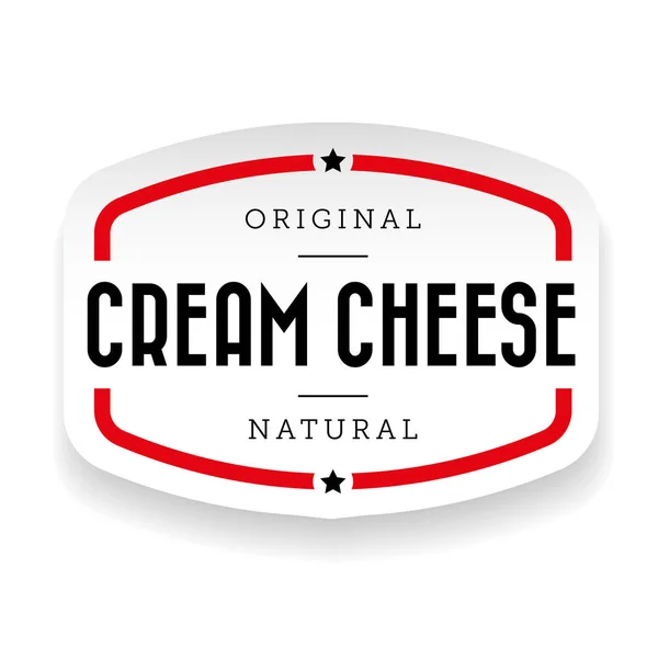 Sello vintage de queso crema — Archivo Imágenes Vectoriales