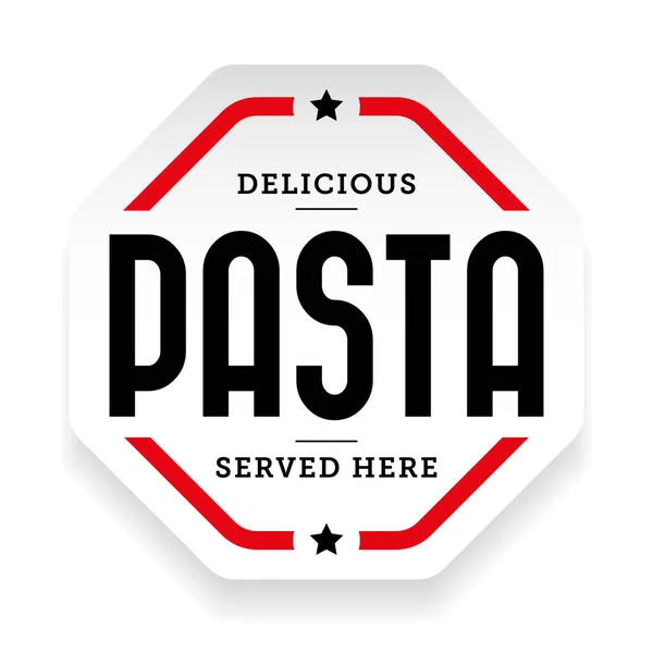 Pasta vintage stämpel klistermärke — Stock vektor