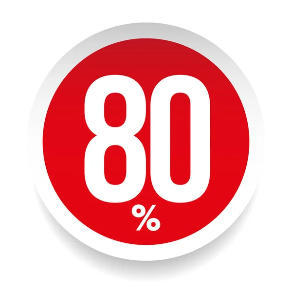 Eighty percent sale sticker — Stock Vector