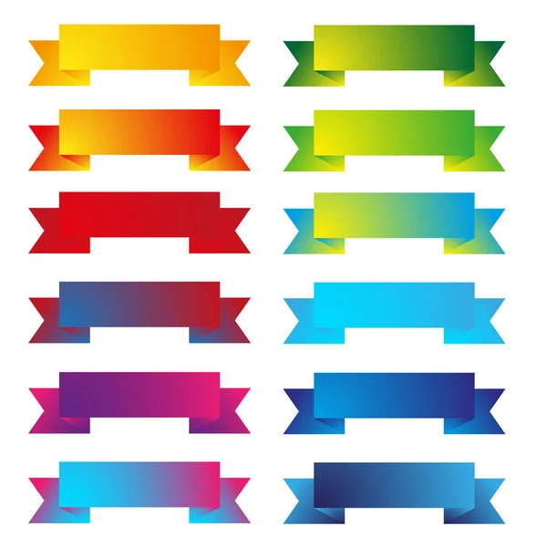 Цветной вектор набора лент — стоковый вектор