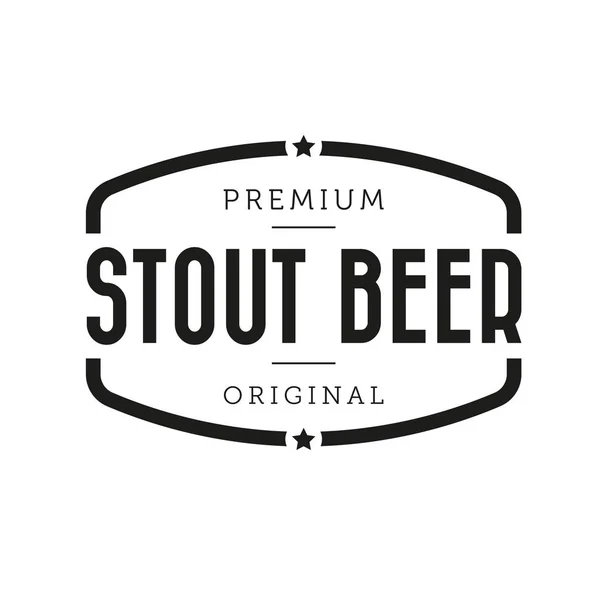 スタウト ビール ビンテージ サイン — ストックベクタ