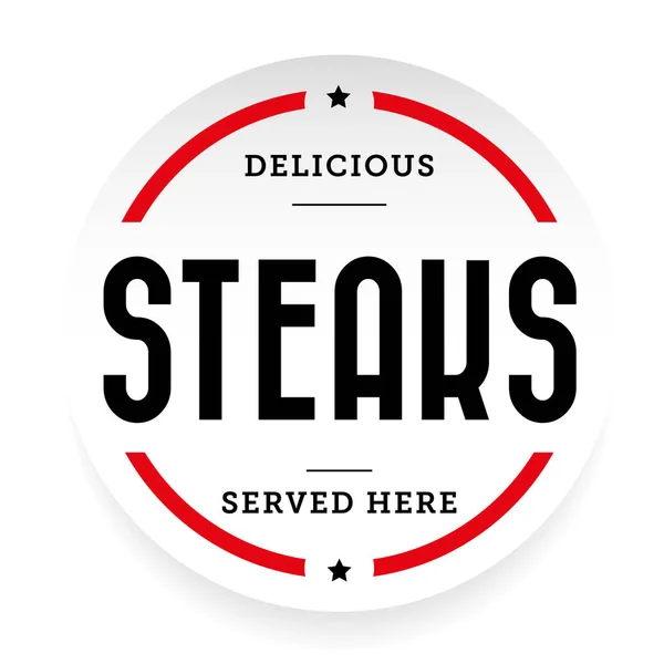 Steaks vintage timbre vecteur — Image vectorielle