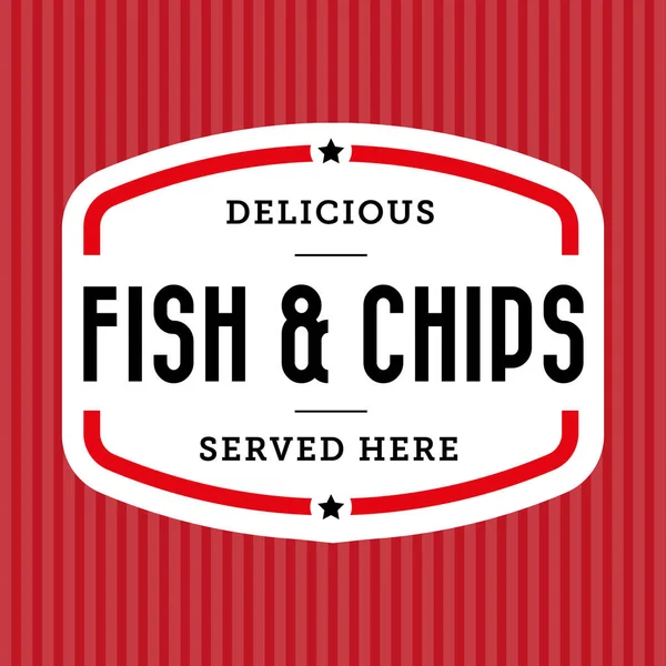 Fish and Chips Jahrgangsstempel — Stockvektor